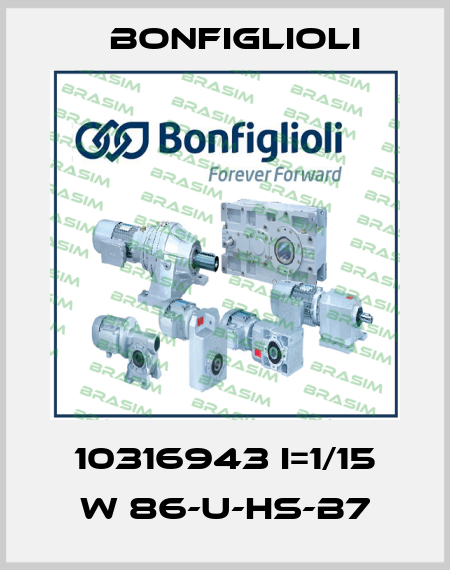 10316943 I=1/15 W 86-U-HS-B7 Bonfiglioli