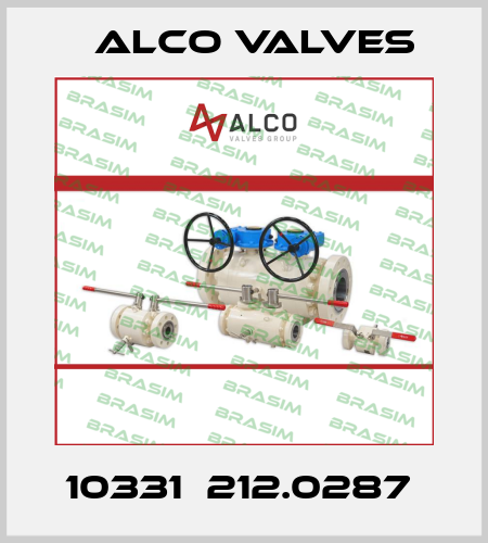 10331  212.0287  Alco Valves