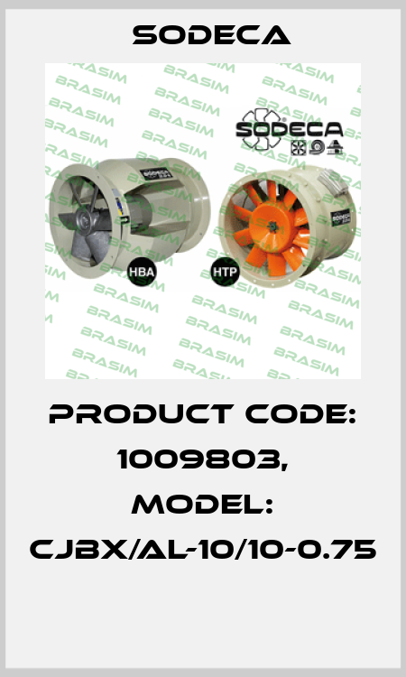 Product Code: 1009803, Model: CJBX/AL-10/10-0.75  Sodeca