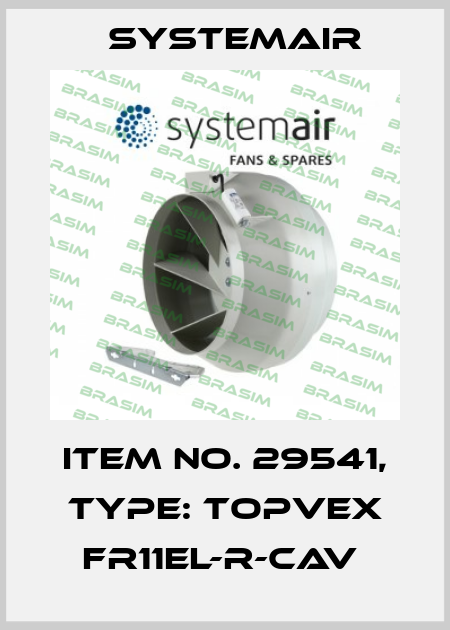 Item No. 29541, Type: Topvex FR11EL-R-CAV  Systemair