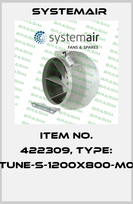 Item No. 422309, Type: TUNE-S-1200x800-M0  Systemair