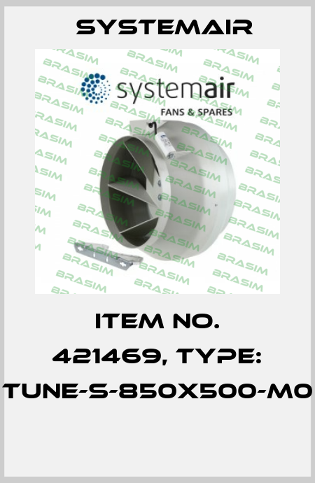 Item No. 421469, Type: TUNE-S-850x500-M0  Systemair