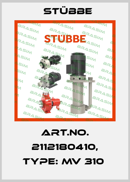 Art.No. 2112180410, Type: MV 310  Stübbe