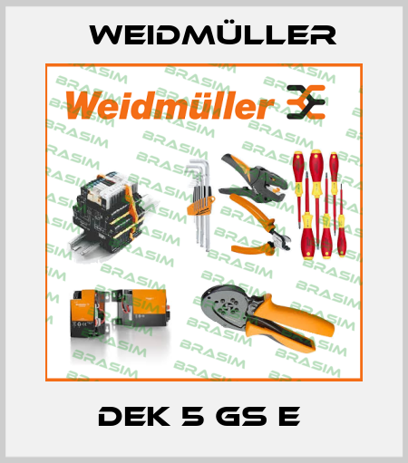 DEK 5 GS E  Weidmüller