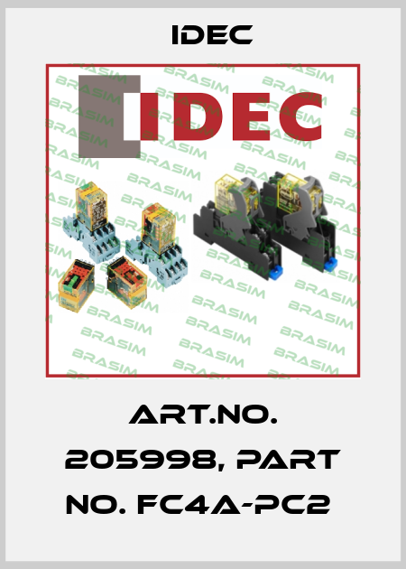 Art.No. 205998, Part No. FC4A-PC2  Idec