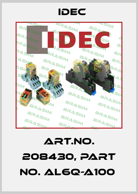 Art.No. 208430, Part No. AL6Q-A100  Idec