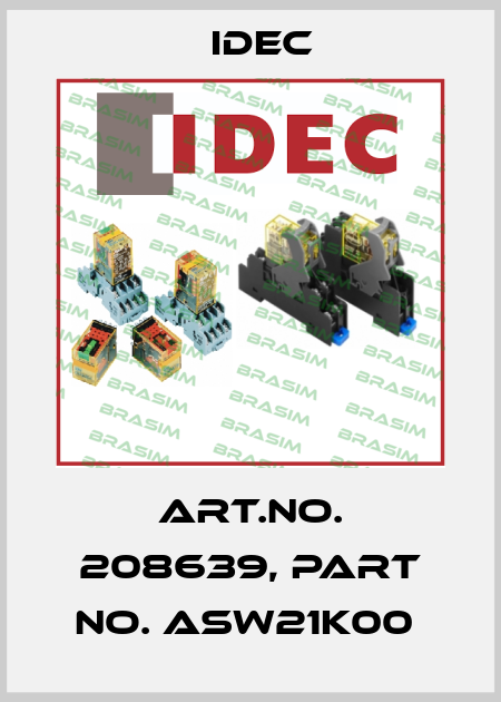Art.No. 208639, Part No. ASW21K00  Idec