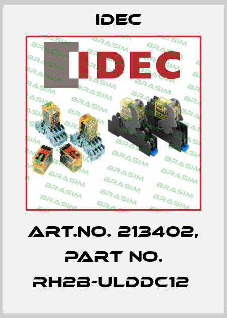 Art.No. 213402, Part No. RH2B-ULDDC12  Idec