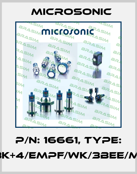 p/n: 16661, Type: dbk+4/Empf/WK/3BEE/M18 Microsonic
