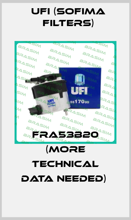 FRA53B20 (MORE TECHNICAL DATA NEEDED)  Ufi (SOFIMA FILTERS)