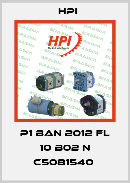P1 BAN 2012 FL 10 B02 N C5081540  HPI