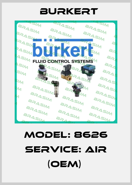 Model: 8626 Service: Air (OEM)  Burkert