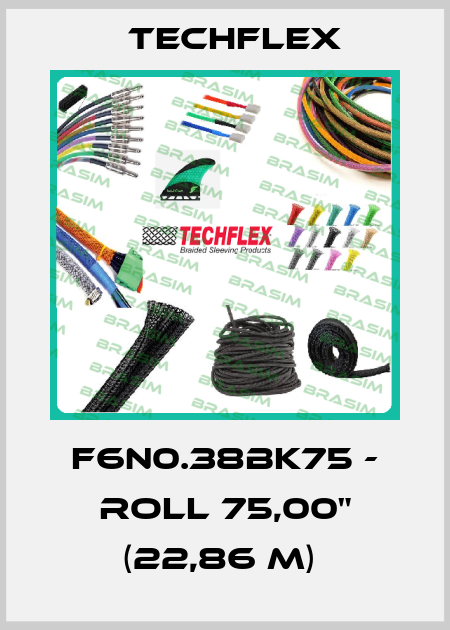 F6N0.38BK75 - roll 75,00" (22,86 m)  Techflex