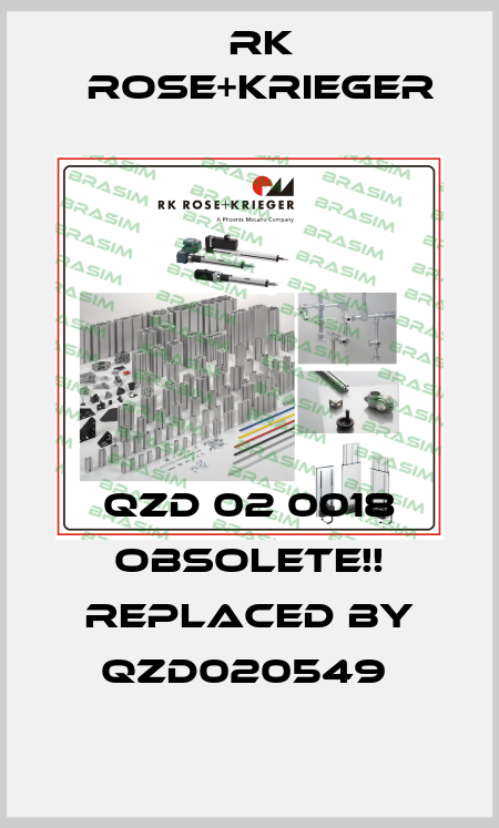 QZD 02 0018 Obsolete!! Replaced by QZD020549  RK Rose+Krieger