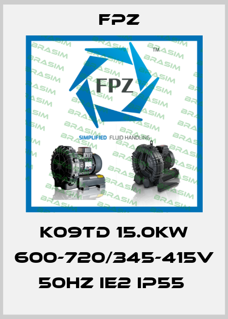 K09TD 15.0kW 600-720/345-415V 50Hz IE2 IP55  Fpz