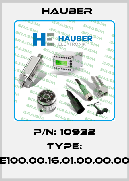 P/N: 10932 Type: HE100.00.16.01.00.00.000 HAUBER