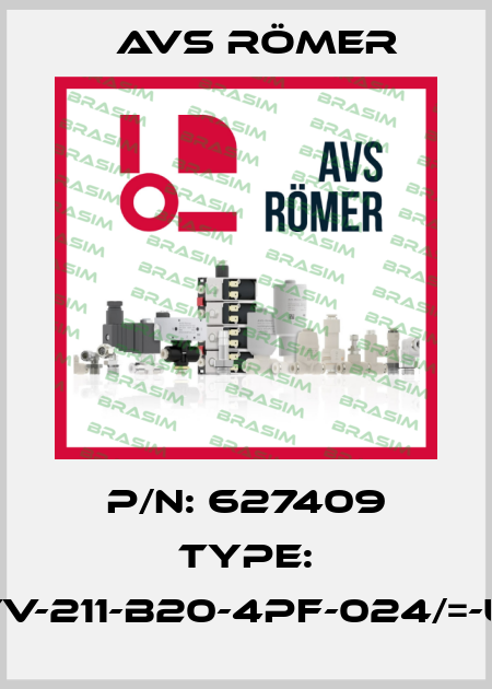 P/N: 627409 Type: ETV-211-B20-4PF-024/=-U0 Avs Römer