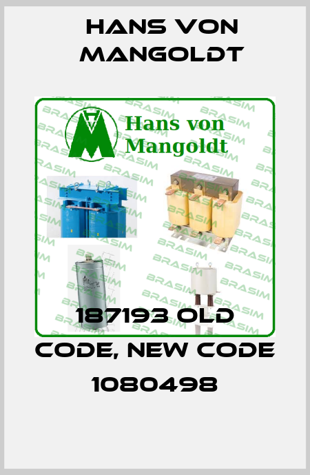 187193 old code, new code 1080498 Hans von Mangoldt