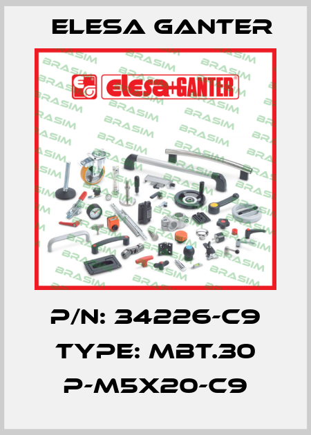P/N: 34226-C9 Type: MBT.30 p-M5x20-C9 Elesa Ganter