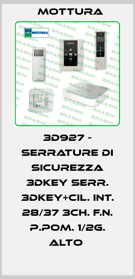 3D927 - SERRATURE DI SICUREZZA 3DKEY SERR. 3DKEY+CIL. INT. 28/37 3CH. F.N. P.POM. 1/2G. ALTO  MOTTURA