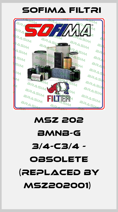 MSZ 202 BMNB-G 3/4-C3/4 - OBSOLETE (REPLACED BY MSZ202001)  Sofima Filtri