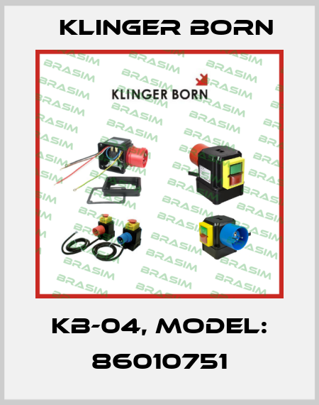KB-04, Model: 86010751 Klinger Born