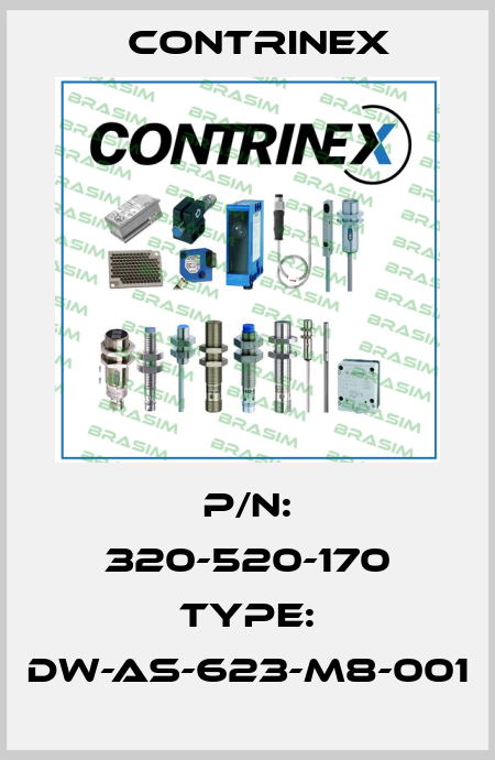 P/N: 320-520-170 Type: DW-AS-623-M8-001 Contrinex