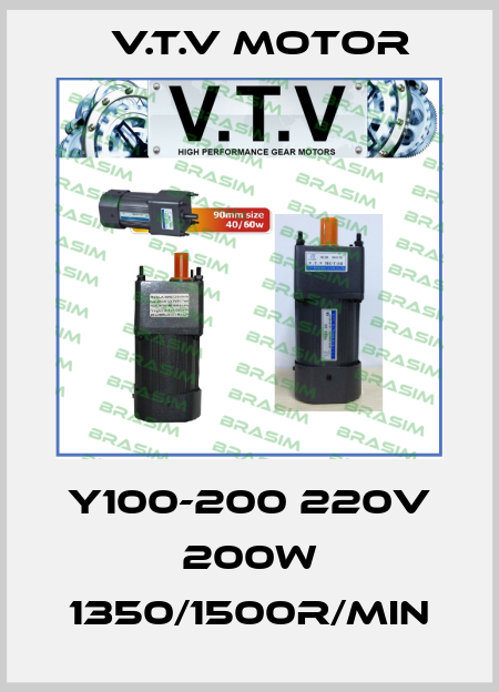 Y100-200 220v 200w 1350/1500r/min V.t.v Motor