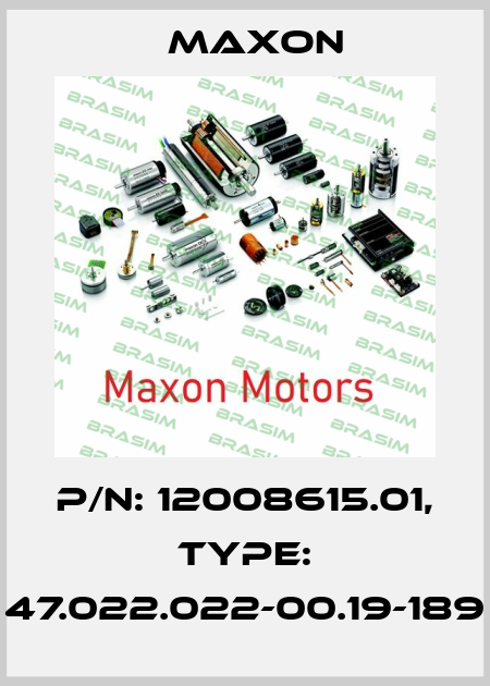 P/N: 12008615.01, Type: 47.022.022-00.19-189 Maxon