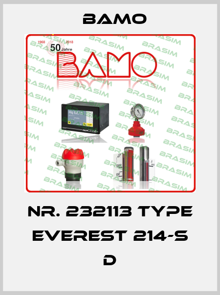 Nr. 232113 Type EVEREST 214-S D Bamo