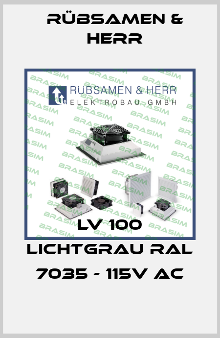 LV 100 Lichtgrau RAL 7035 - 115V AC Rübsamen & Herr