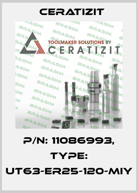 P/N: 11086993, Type: UT63-ER25-120-MIY Ceratizit