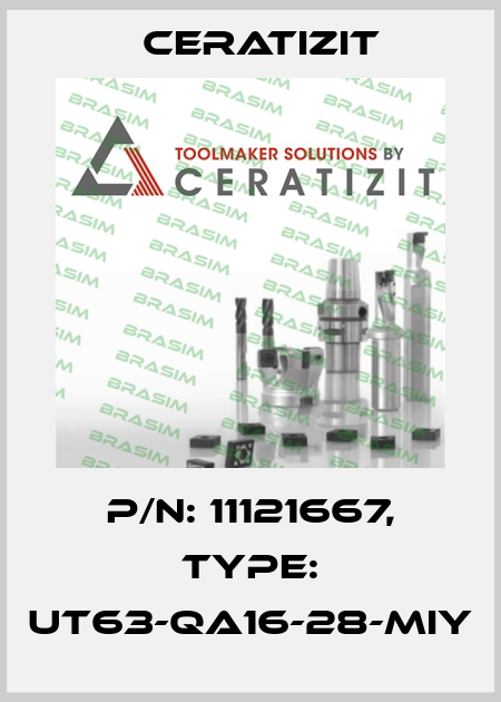 P/N: 11121667, Type: UT63-QA16-28-MIY Ceratizit