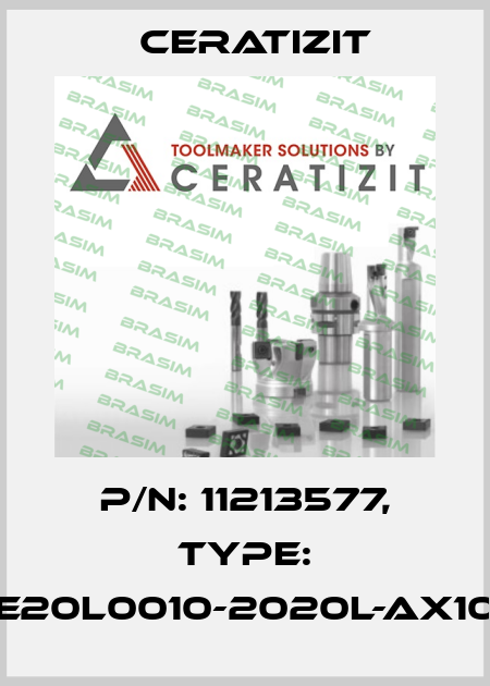 P/N: 11213577, Type: E20L0010-2020L-AX10 Ceratizit