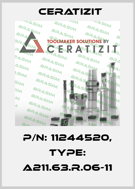 P/N: 11244520, Type: A211.63.R.06-11 Ceratizit