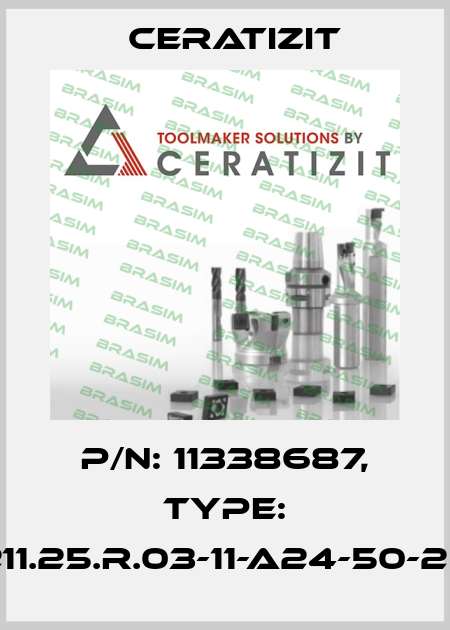 P/N: 11338687, Type: C211.25.R.03-11-A24-50-225 Ceratizit