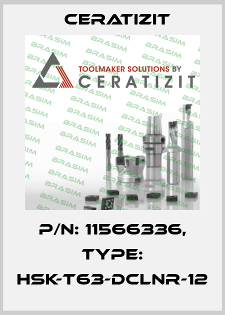 P/N: 11566336, Type: HSK-T63-DCLNR-12 Ceratizit