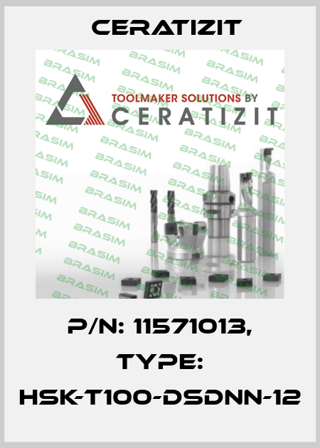 P/N: 11571013, Type: HSK-T100-DSDNN-12 Ceratizit
