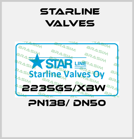 223SGS/XBW   PN138/ DN50 Starline Valves