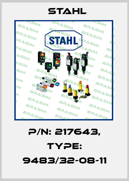 p/n: 217643, Type: 9483/32-08-11 Stahl