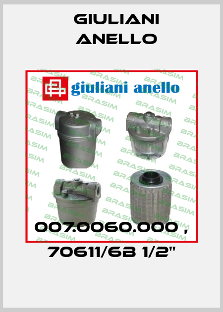 007.0060.000 , 70611/6B 1/2" Giuliani Anello