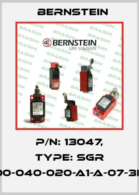 P/N: 13047, Type: SGR 2-200-040-020-A1-A-07-3F/NA Bernstein