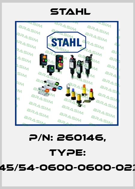 P/N: 260146, Type: 7145/54-0600-0600-0230 Stahl