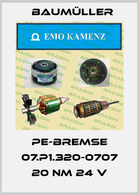 PE-Bremse 07.P1.320-0707 20 Nm 24 V Baumüller