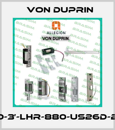 88-TP-US26D-3’-LHR-880-US26D-299-CYL-3216 Von Duprin