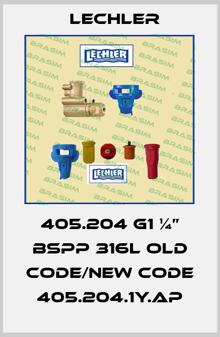 405.204 G1 ¼’’ BSPP 316L old code/new code 405.204.1Y.AP Lechler