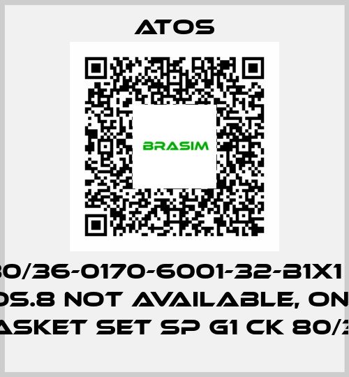 CK-80/36-0170-6001-32-B1X1 for Pos.8 not available, only gasket set SP G1 CK 80/36 Atos