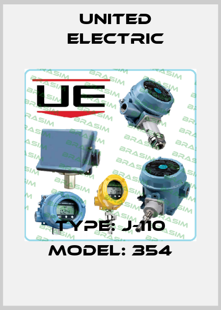 Type: J-110 Model: 354 United Electric