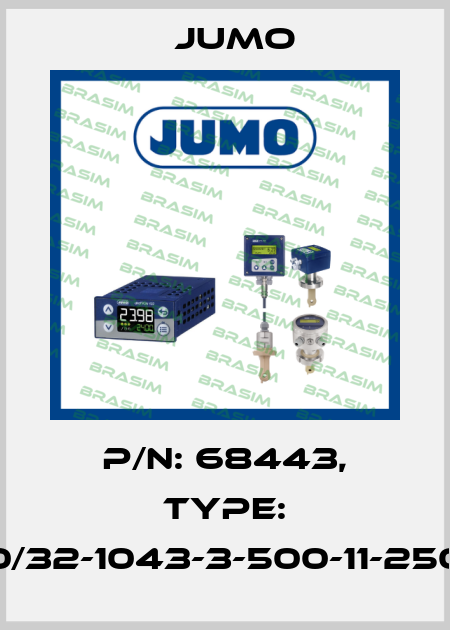 p/n: 68443, Type: 901250/32-1043-3-500-11-2500/000 Jumo