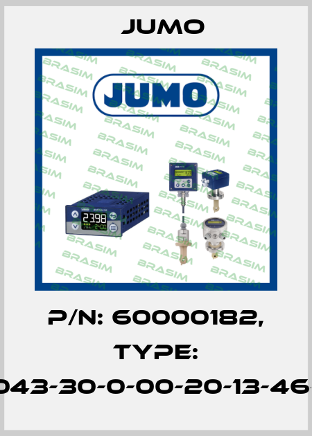 P/N: 60000182, Type: 603021/02-1-043-30-0-00-20-13-46-300-8-6/000 Jumo